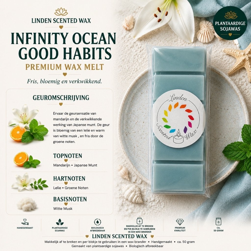 Waxmelts INFINITY OCEAN Good Habits parfum waxmelt rituals, Overige merken, Ophalen of Verzenden, Kaars, Was
