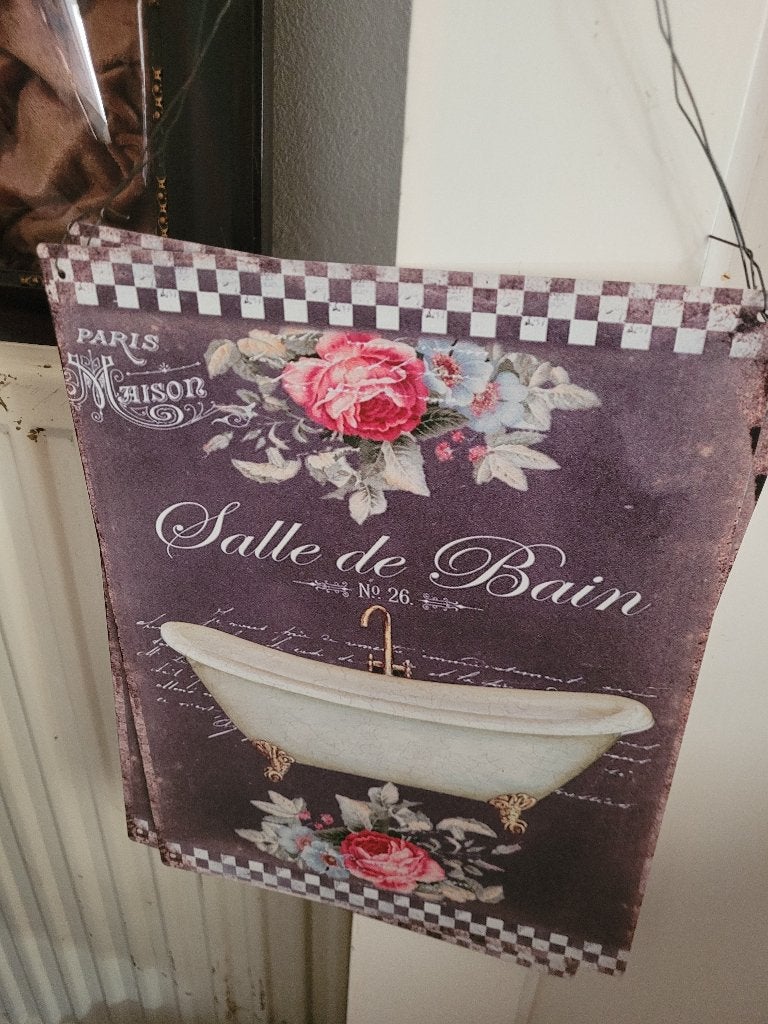 Metalen bord voor badkamer, Antiek en Kunst, Ophalen of Verzenden