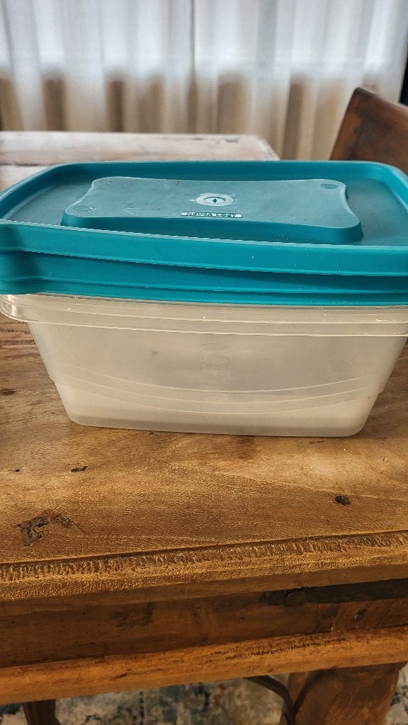 3 voorraad bakjes 2,1 ltr, Voorraadpot, Ophalen of Verzenden, Zo goed als nieuw, Kunststof