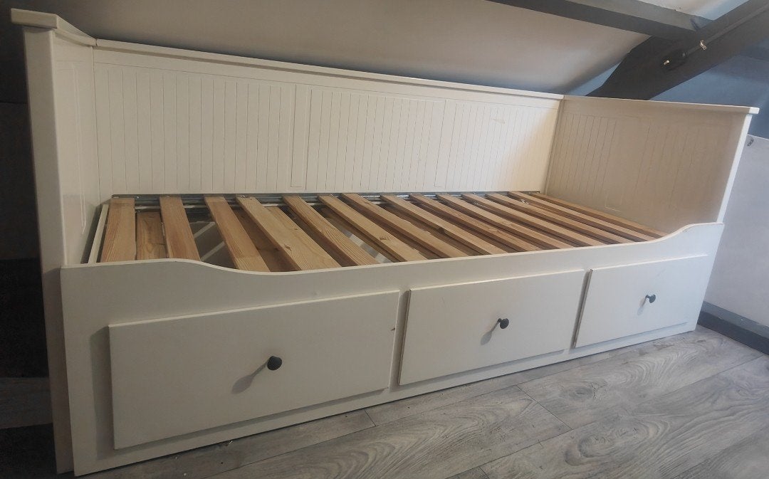 Te koop kinderbed, Ophalen, 90 cm, Eenpersoons, Wit