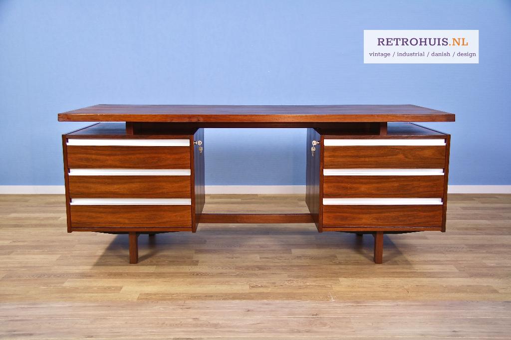 Vintage bureau 60s Fristho, Kho Liang Ie, palissander retro, Huis en Inrichting, Vintage, Ophalen, Gebruikt