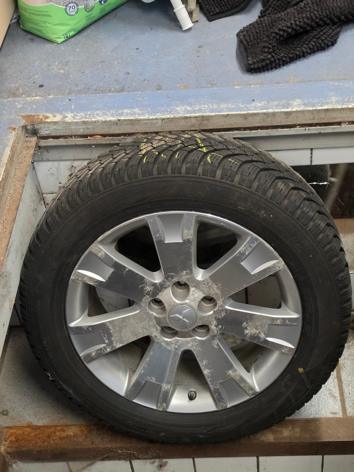 4 velgen met Winterbanden Mt 225/55R18 102V,+sensoren, Ophalen