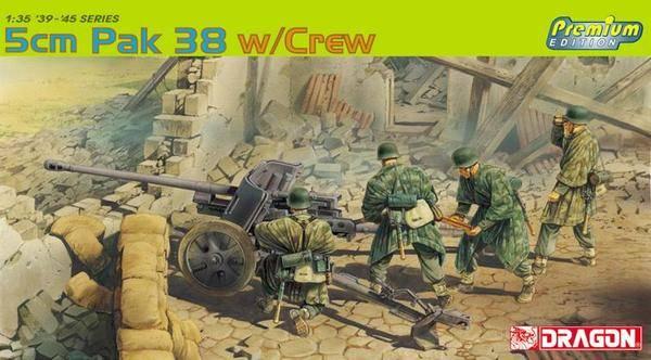 Dragon 1:35 5 cm PAK38 w. crew - premium edition, Ophalen of Verzenden, Nieuw, 1:35 tot 1:50, Figuur of Figuren