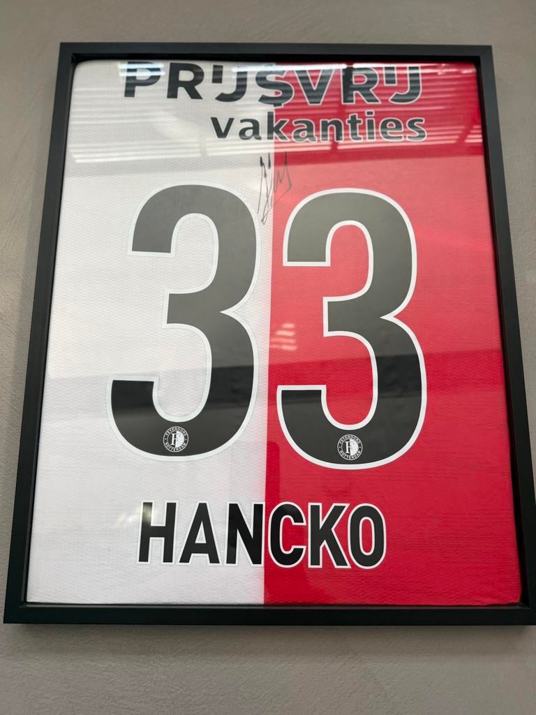 David Hancko gesigneerd Feyenoord shirt, Ophalen of Verzenden, Zo goed als nieuw, Feyenoord, Shirt