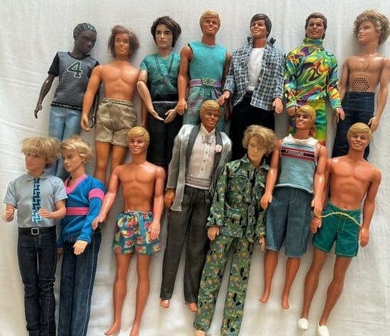 Vintage Ken Mattel Poppen per pop !, Ophalen of Verzenden, Gebruikt, Barbie