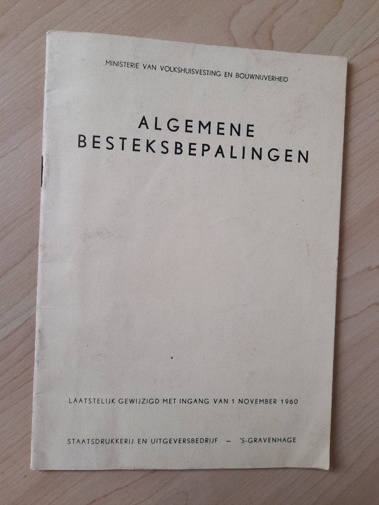 ALGEMENE BESTEKSBEPALINGEN VOOR DE UITVOERING VAN BOUWWERK, Ophalen of Verzenden, Gelezen