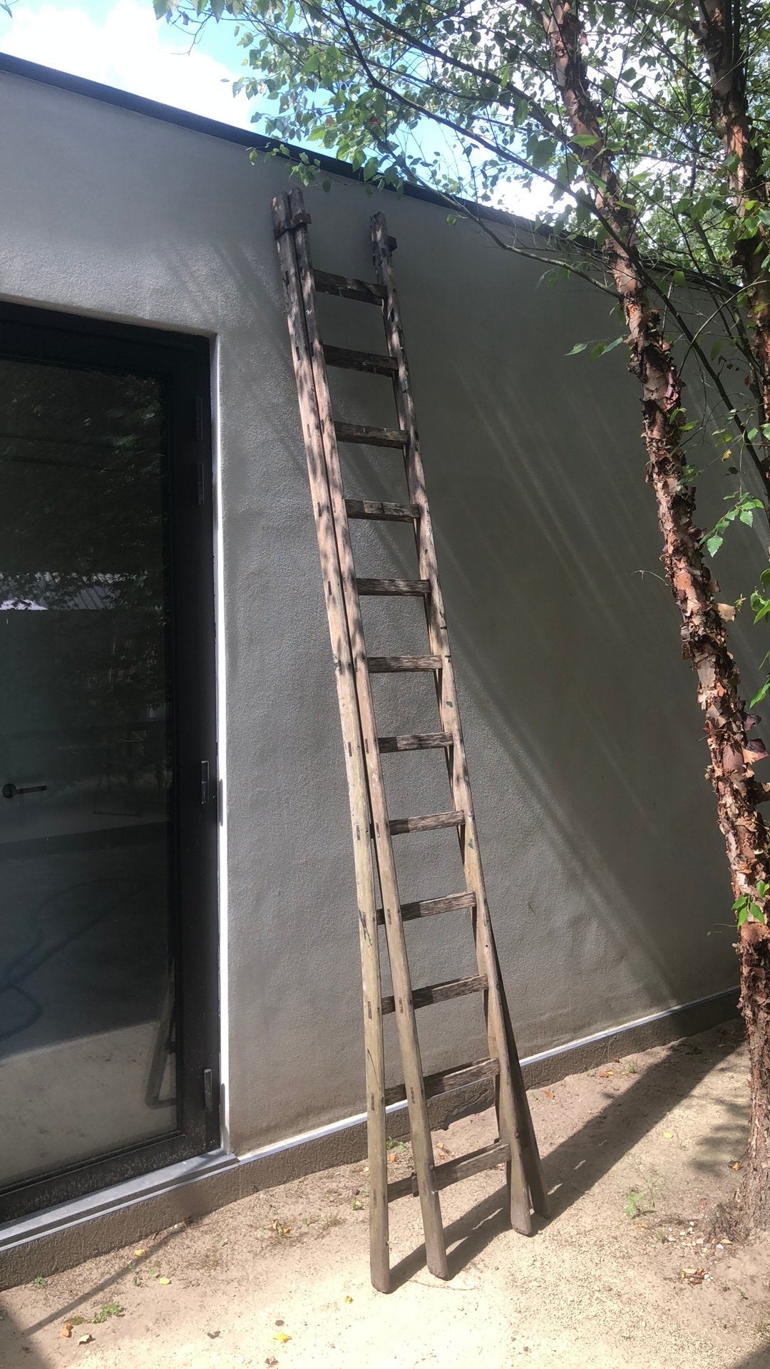 Oude houten ladder trap schilderstrap, Ophalen, Gebruikt, Ladder, 4 meter of meer