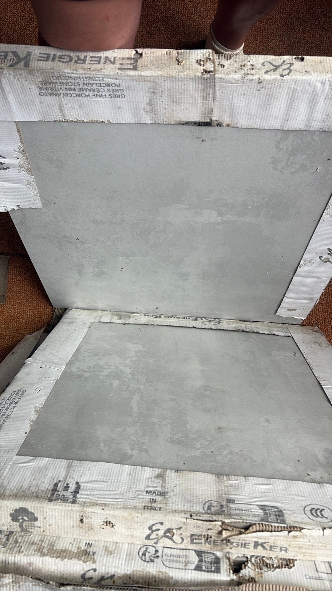 Grijze cementlook tegels 60x60  RETTIFICATO EnergieKer, Ophalen, Nieuw