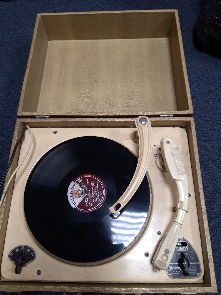 Vintage Collard  platenspeler, Engeland jaren 50-60, Audio, Tv en Foto, Platenspelers, Overige merken, Gebruikt, Ophalen of Verzenden