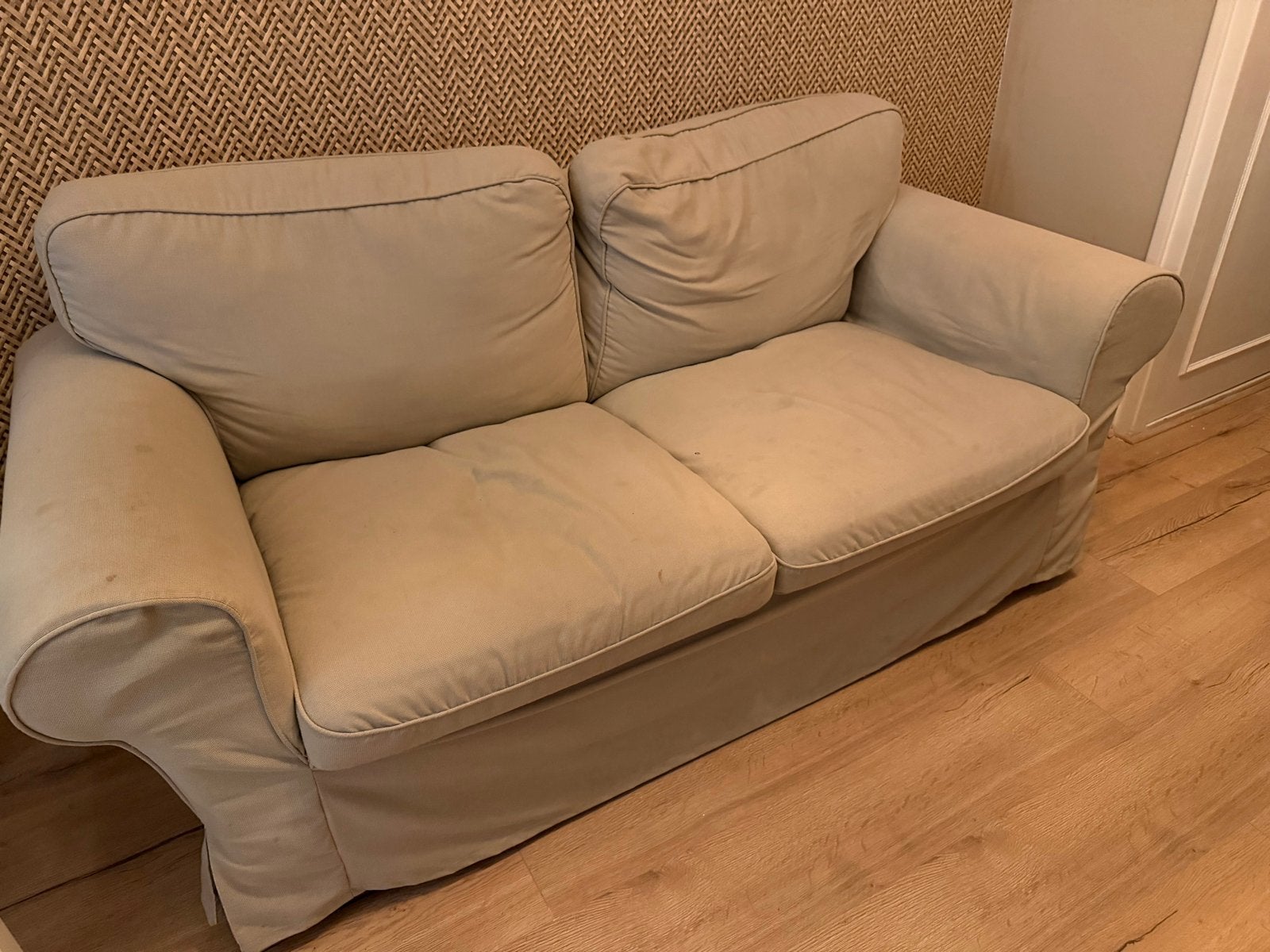 2 persoon Ikea bank, Huis en Inrichting, Banken | Bankstellen, Ophalen, Zo goed als nieuw, 75 tot 100 cm, Minder dan 150 cm