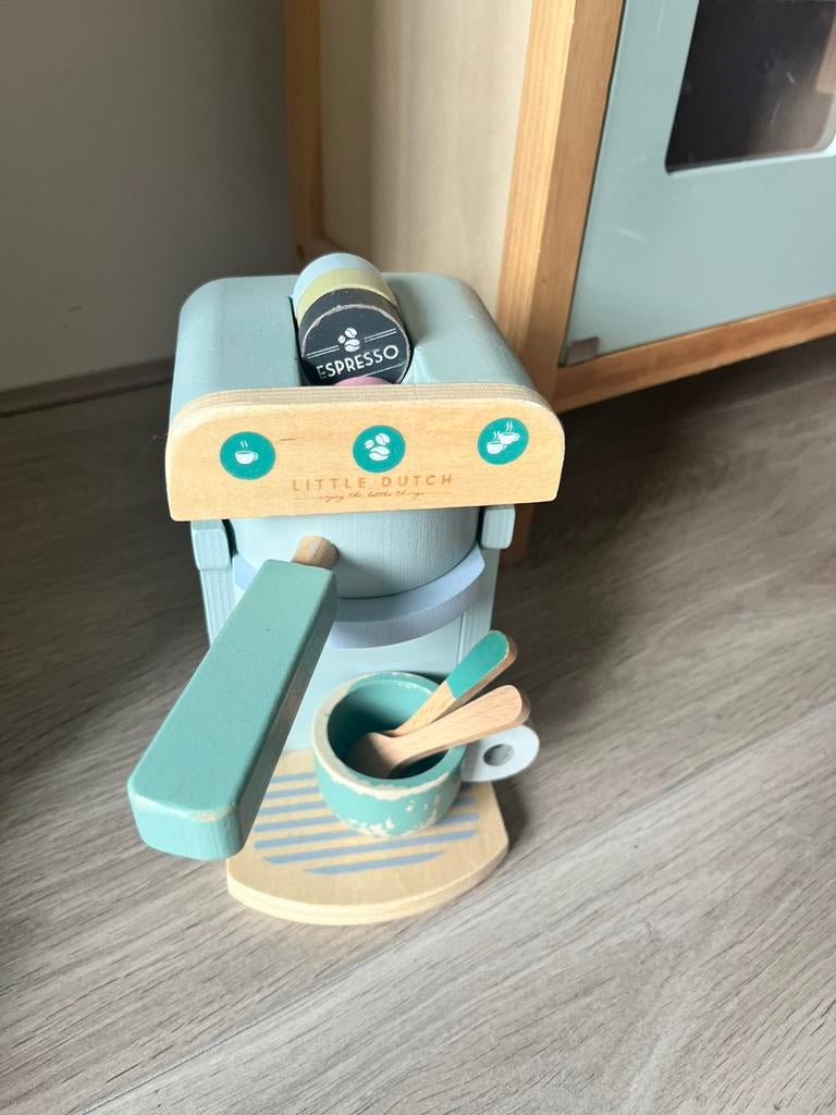 Little Dutch koffiezetapparaat, Ophalen, Gebruikt, Hout, Speelkeuken-accessoire