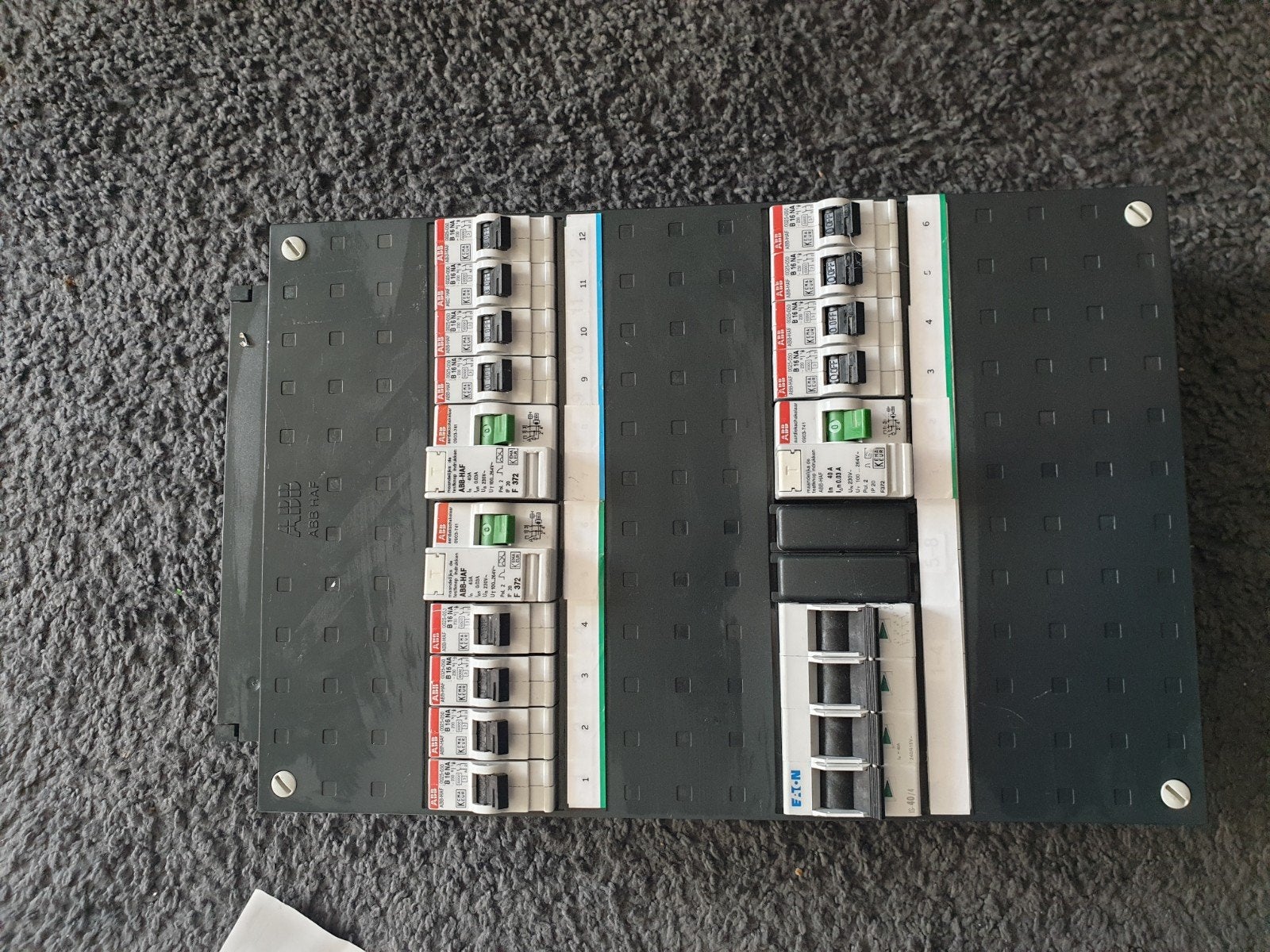 Groepenkast met ABB en Eaton componenten, Ophalen, Gebruikt, ABB, Groepenkast
