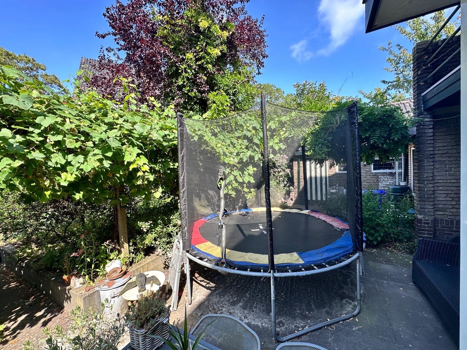 Gratis - grote trampoline met veiligheidsnet, Kinderen en Baby's, Speelgoed | Buiten | Trampolines, Ophalen, Gebruikt