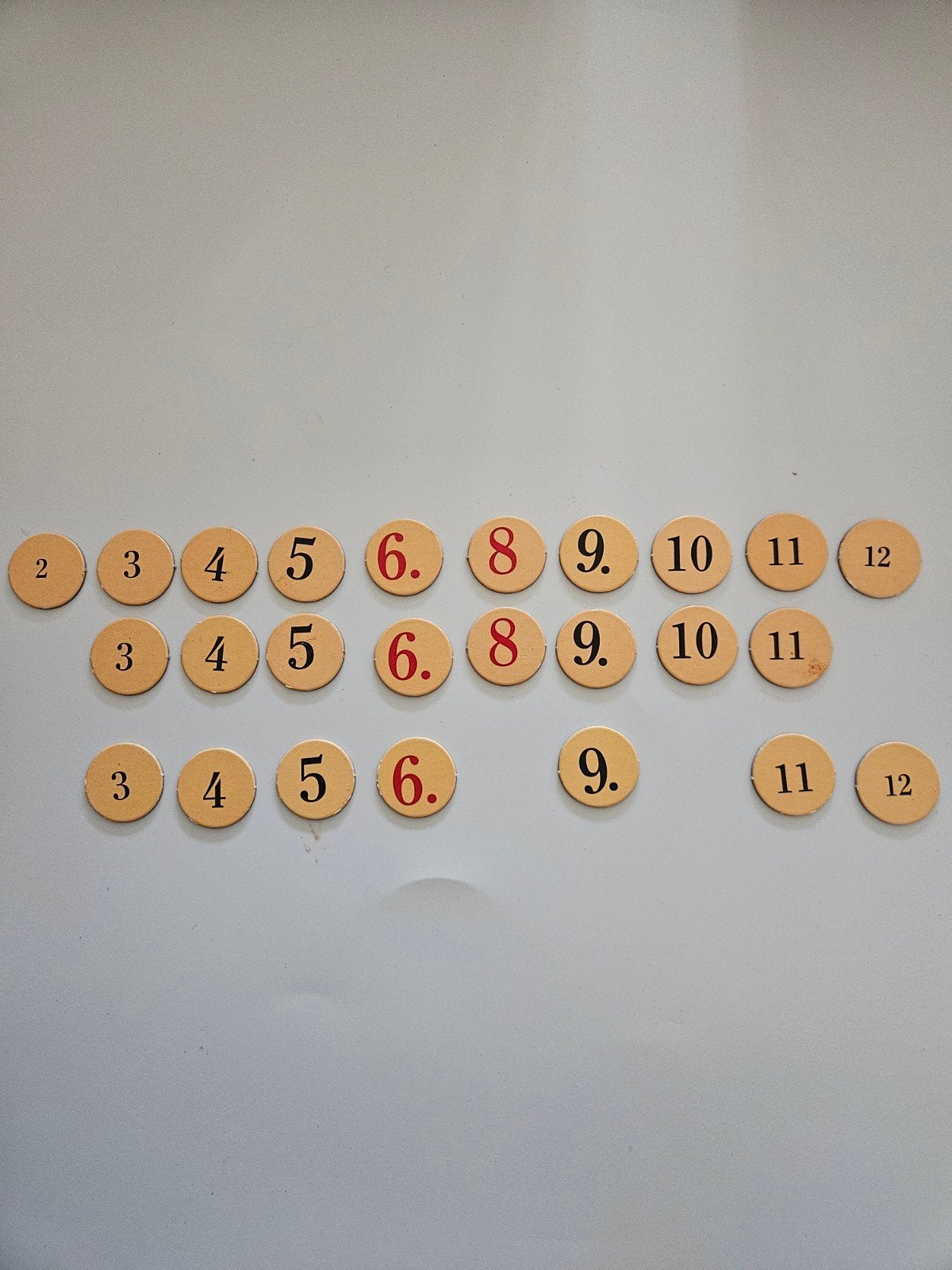 Getallenfiches - Kolonisten van Catan houten basisspel, Verzamelen, Ophalen of Verzenden