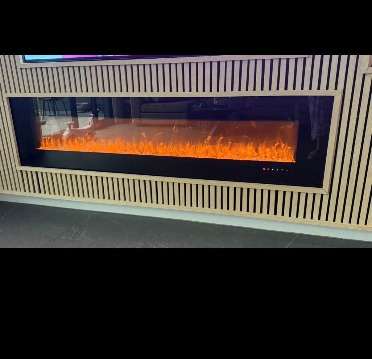 Luxe Sfeerhaard Elektrisch - 210cm Breed - Inbouw, Ophalen, Nieuw, Inbouwhaard, Elektrische haard