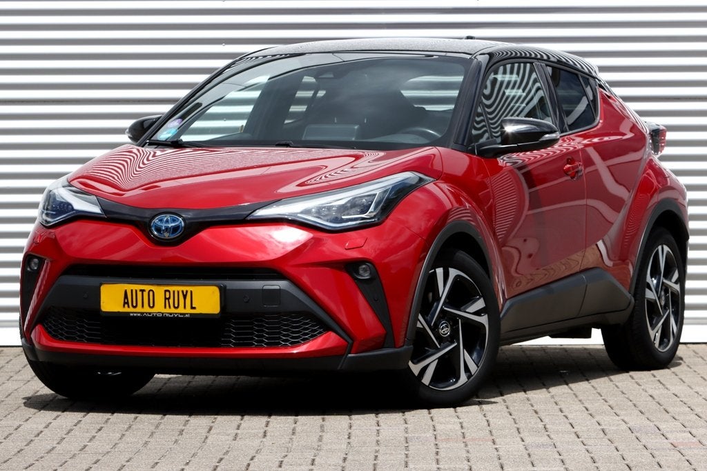 Toyota C-HR 2.0 Hybrid Style Bi-Tone Safety + Winter-pakket, Auto's, Gebruikt, Zwart, 4 cilinders, Leder en Stof
