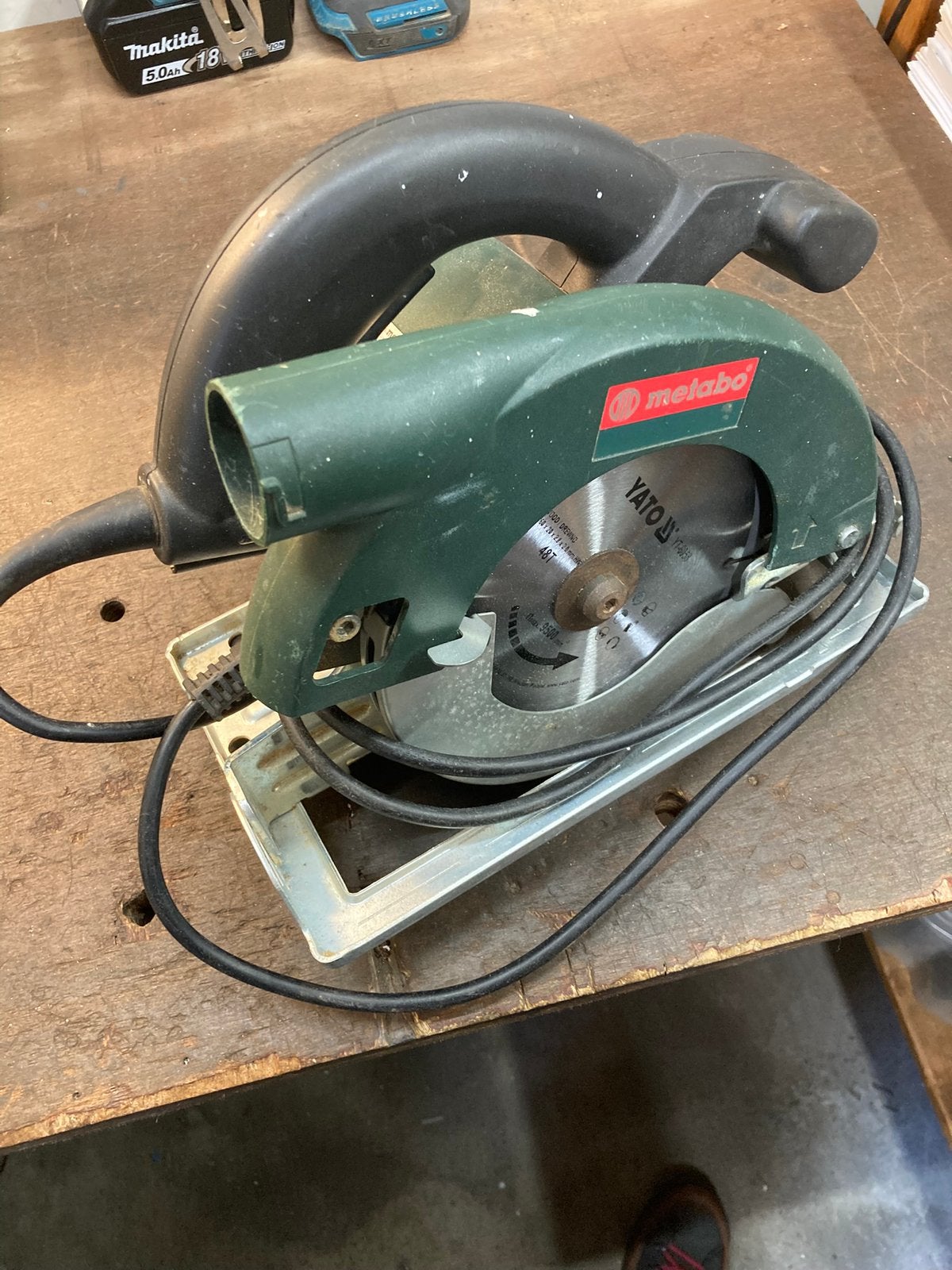 Metabo cirkelzaag 160 mm nieuw zaagblad dhz, Verzenden, Gebruikt, 1200 watt of meer, Overige typen