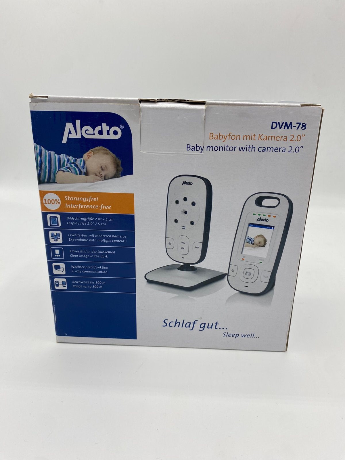 Alecto DVM -78 babyfoon met camera, Ophalen of Verzenden, Zo goed als nieuw, 250 meter of meer, Camera