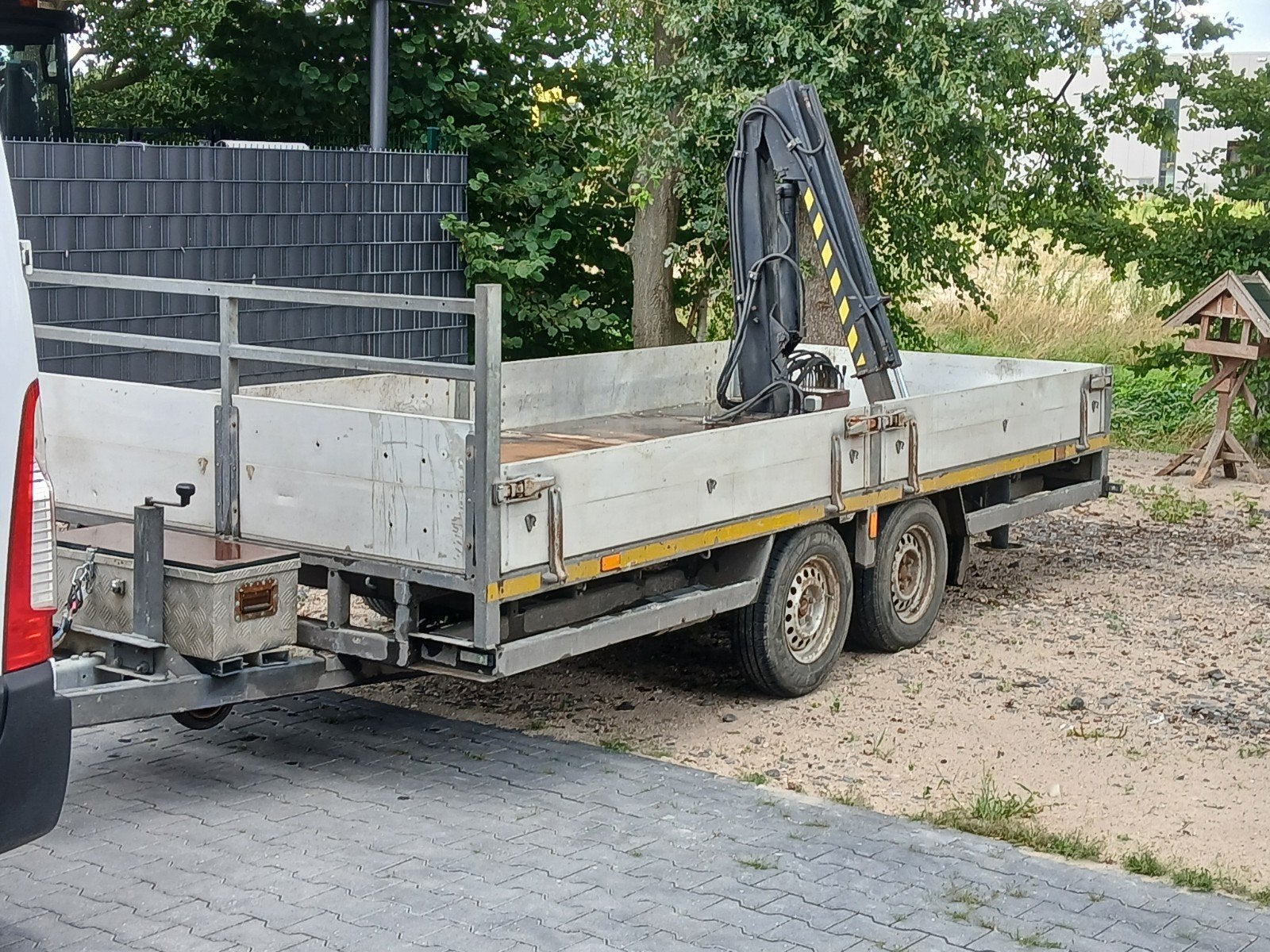 aanhanger met kraan, Ophalen