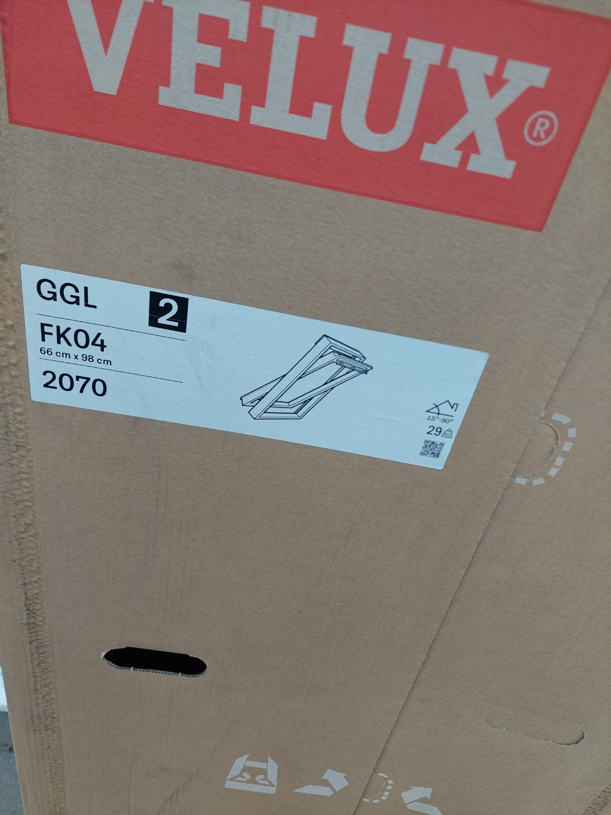 nieuw VELUX ggl fk04 66x98 cm dakraam compleet met gootstuk, Ophalen of Verzenden