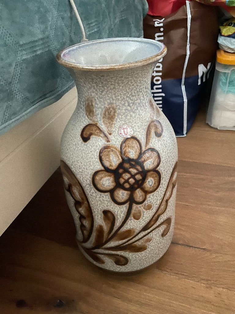 Vintage keramiek vaas Uebelacker W.Germany jaren 60, Ophalen of Verzenden