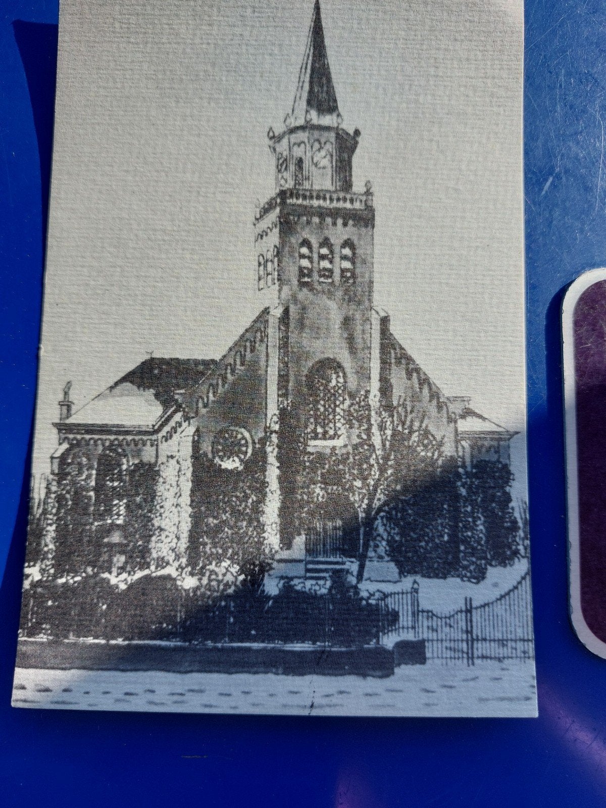 Oude Ansichtkaart Hervormde Kerk Alblasserdam 1898, Verzamelen, Ophalen of Verzenden, Voor 1920, Gelopen, Zuid-Holland