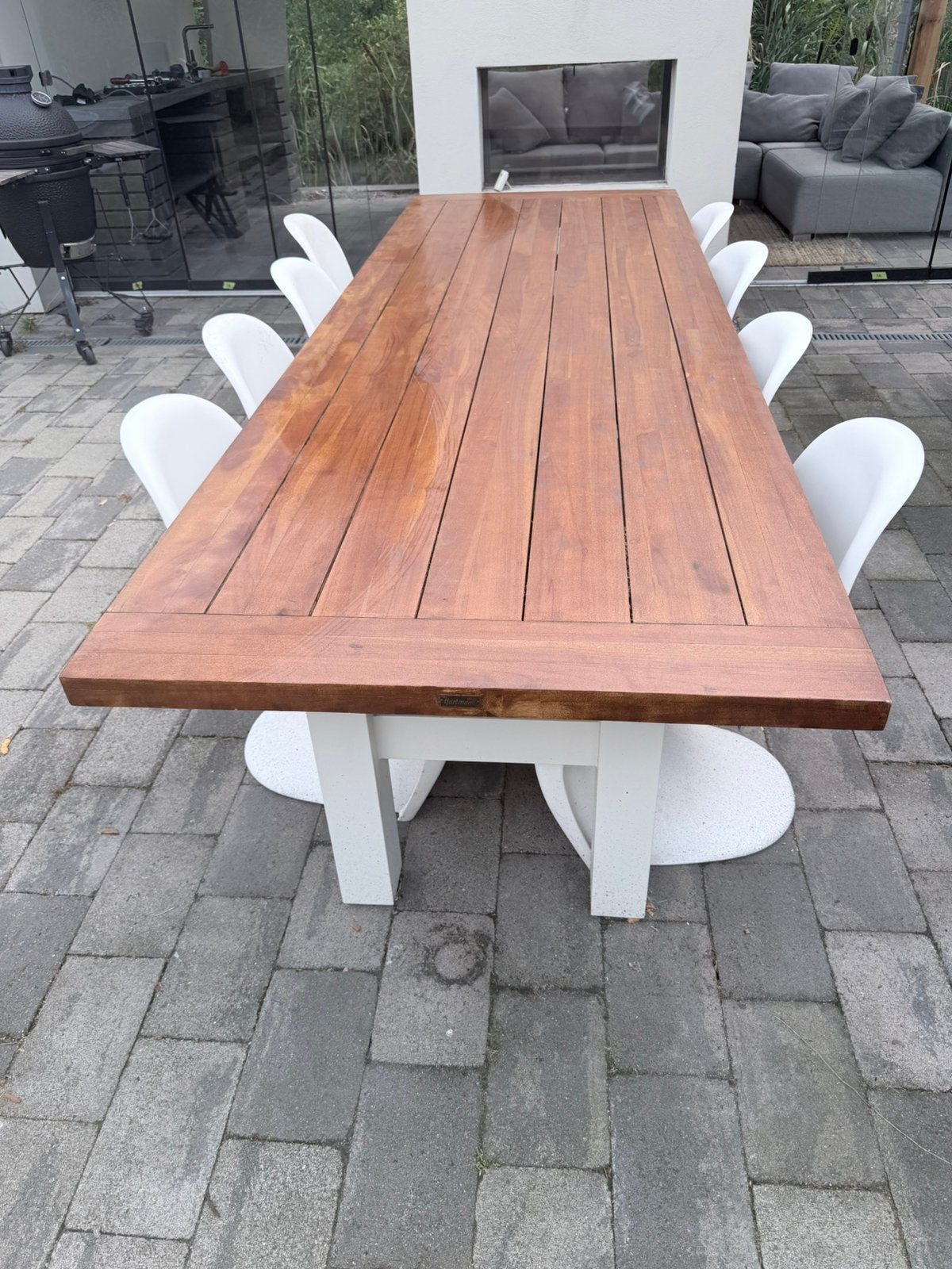 Complete tuinset met vintage design stoelen, Ophalen, Zo goed als nieuw, Rechthoekig
