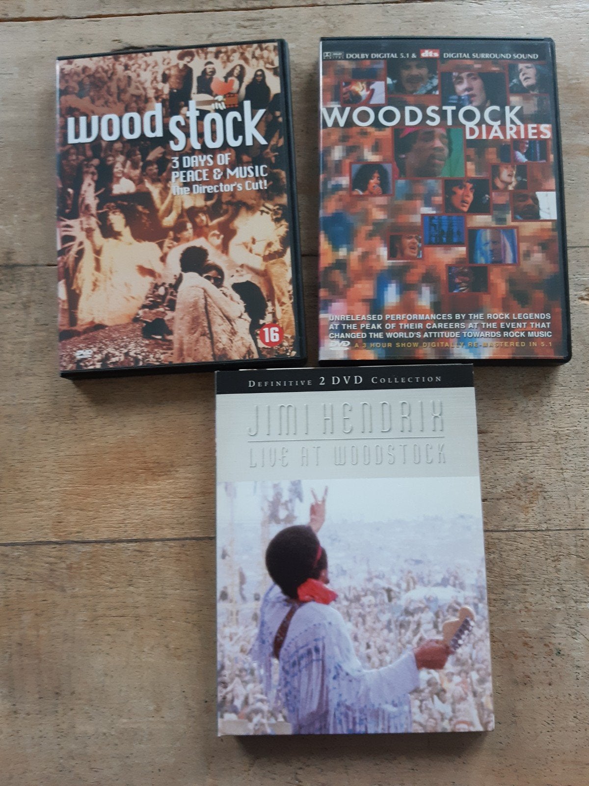 Woodstock 3 dvd's oa Jimi Hendrix, Vanaf 16 jaar, Ophalen of Verzenden, Zo goed als nieuw