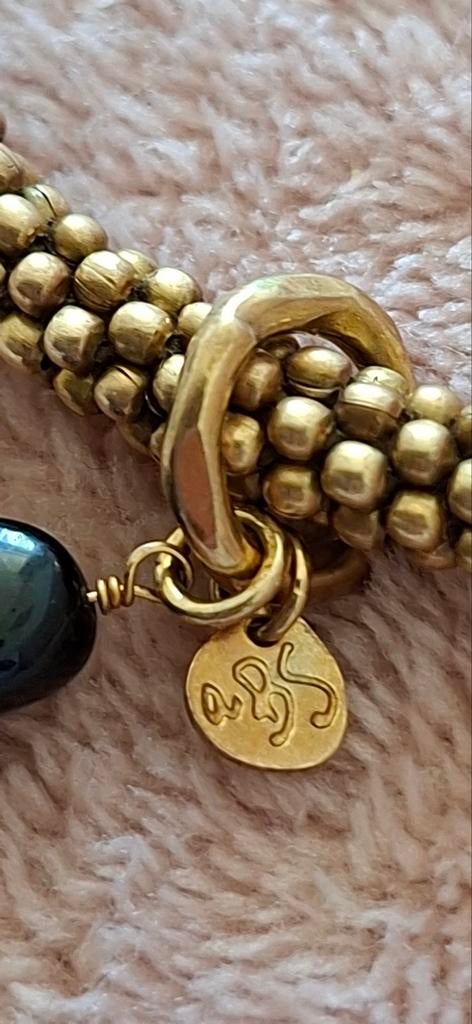 StoryJacky Citrine Shell Gold Plated Bracelet gold plated, Overige materialen, Ophalen of Verzenden, Zo goed als nieuw, Met bedels of kralen