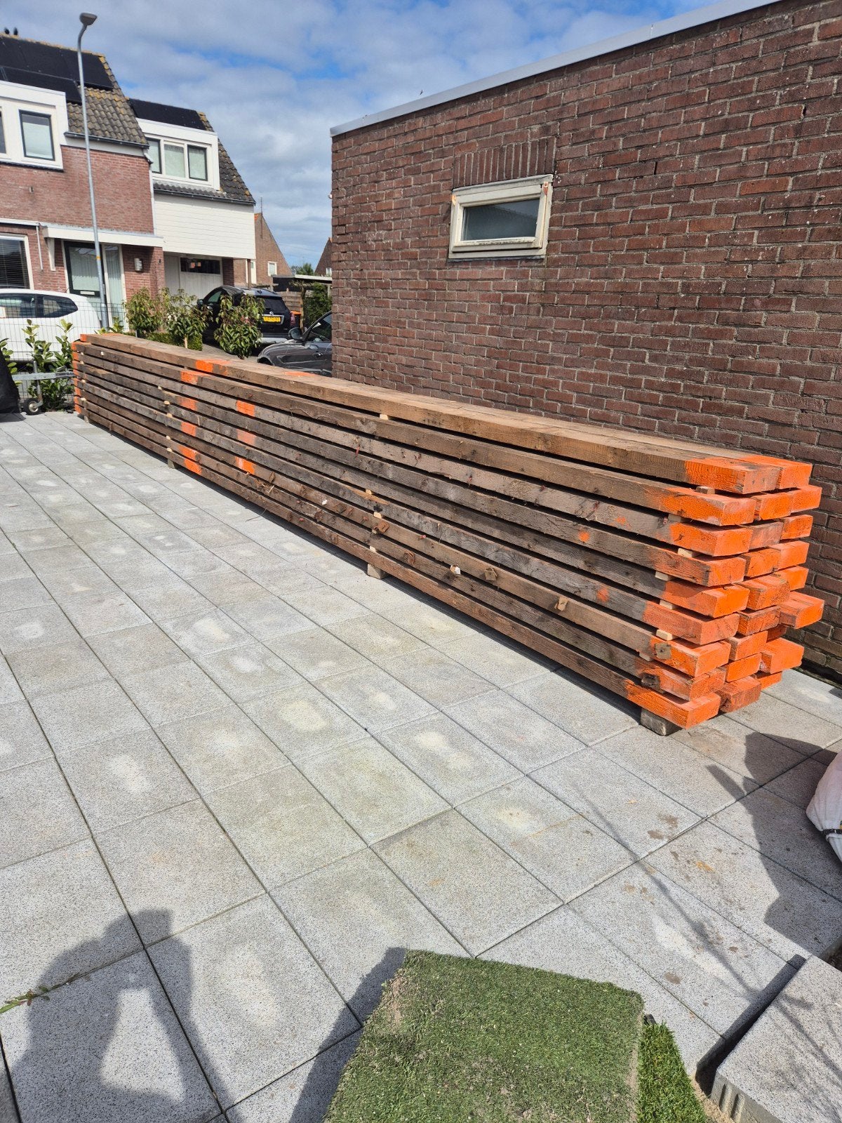 Gebruikte balken 8,20 m, Tuin en Terras, Ophalen, Gebruikt, 250 cm of meer, Balken