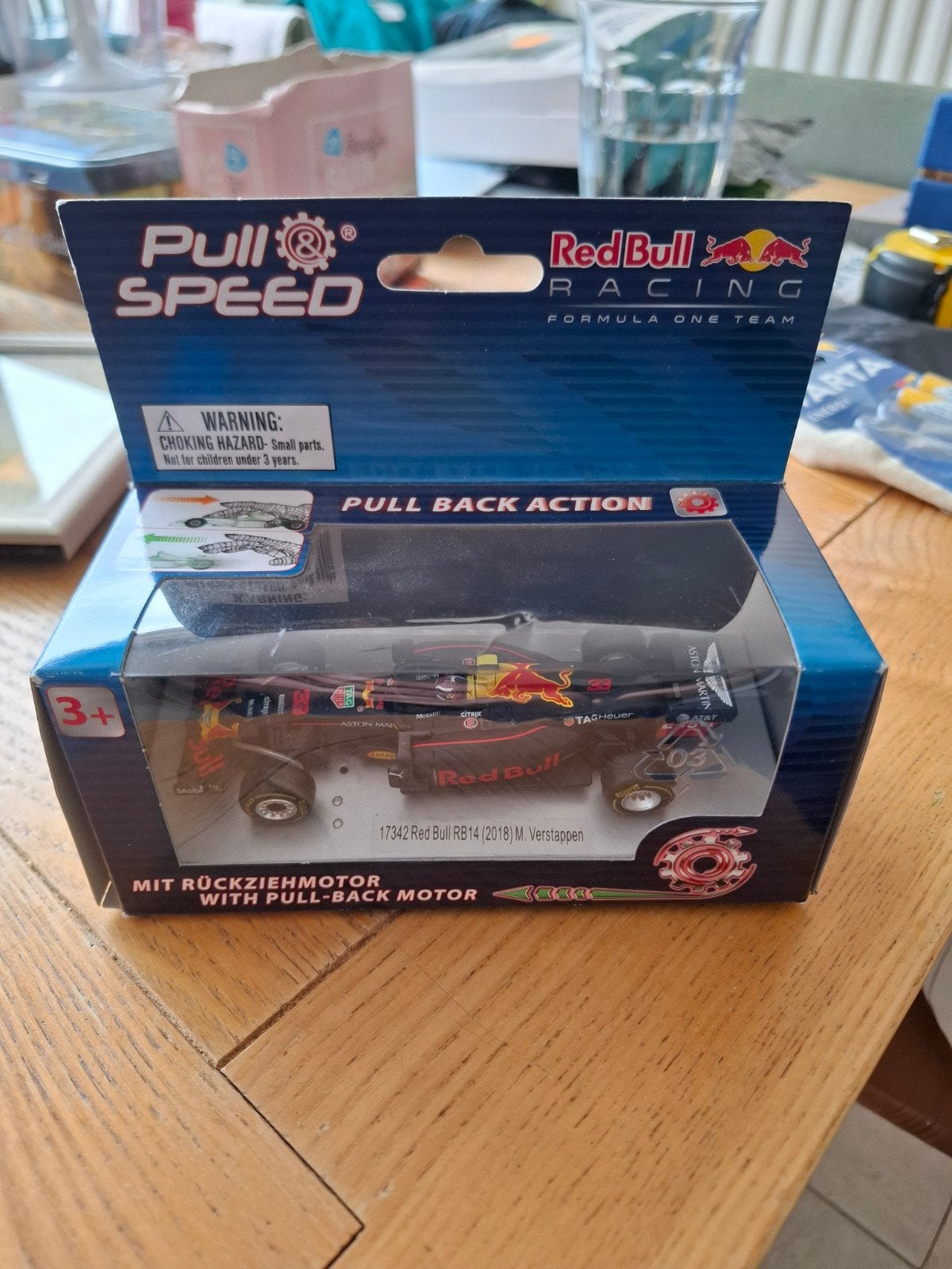 Red Bull RB14 (2018) M. Verstappen Pull Back Actie Auto, Ophalen of Verzenden, Nieuw
