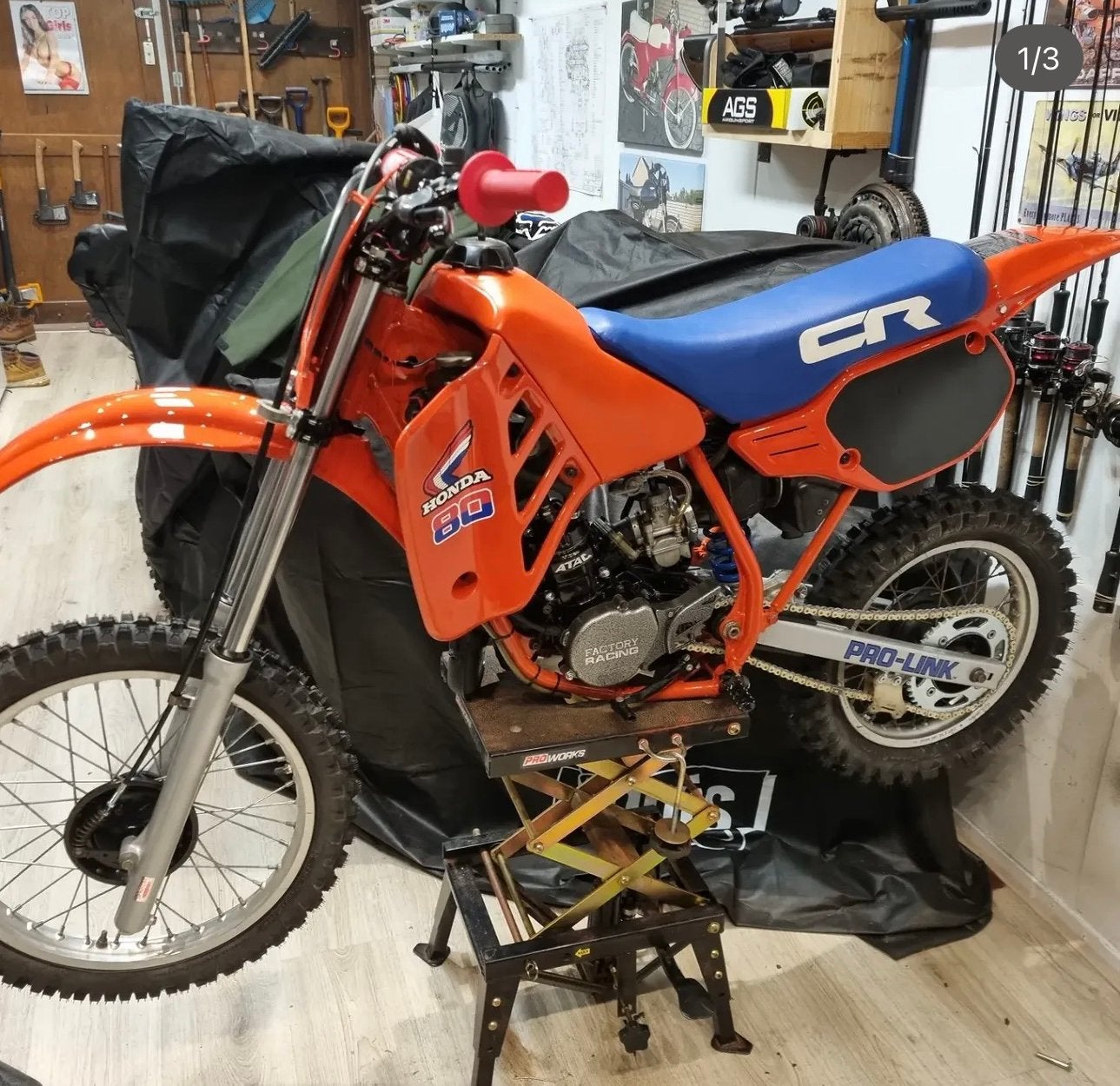 Honda cr80 1985 met atac, gerestaureerd en gereviseerd, Ophalen, 6 versnellingen, Honda, Zo goed als nieuw