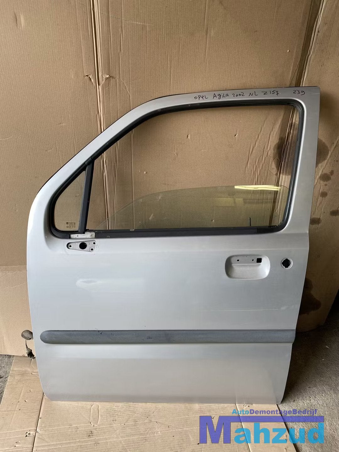 OPEL AGILA A grijs Z157 Links voor deur portier 2000-2007, Gebruikt, Deur, Opel Automobile GmbH, Ophalen of Verzenden