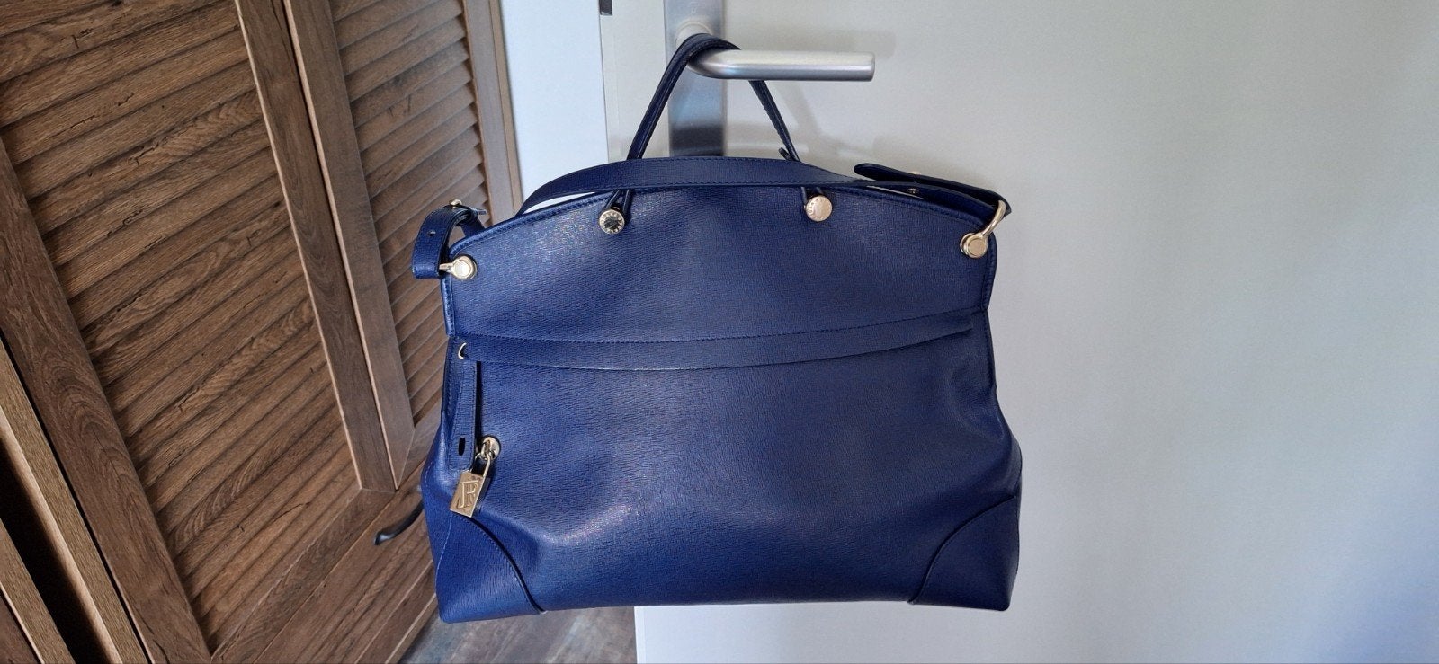 Furla leren Handtas Koningsblauw, Verzenden, Nieuw, Blauw, Handtas