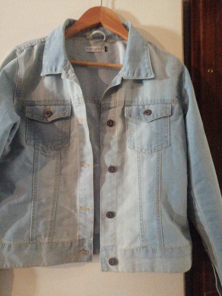 Spijkerjas dames true spirit maat L, Ophalen of Verzenden, Zo goed als nieuw, Maat 42/44 (L), Blauw