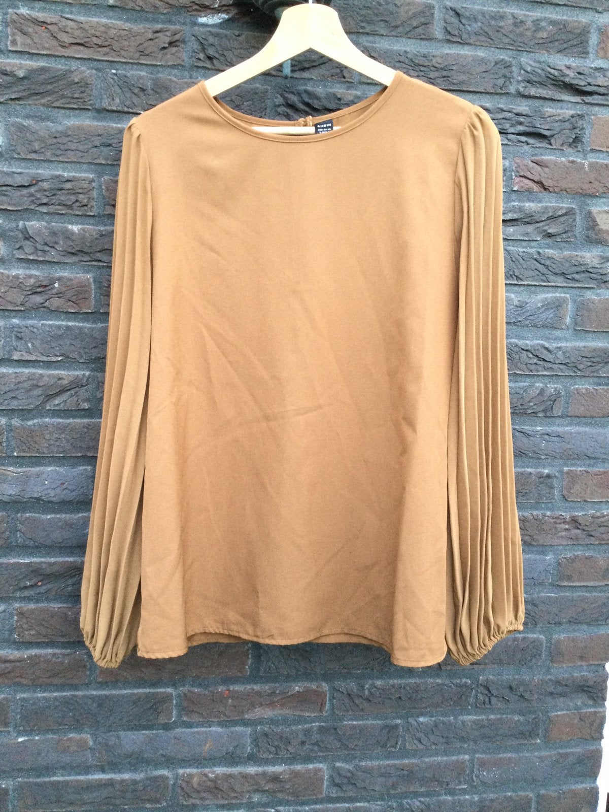 Blouse brons maat L, Maat 42/44 (L), Ophalen of Verzenden, Zo goed als nieuw, Goud