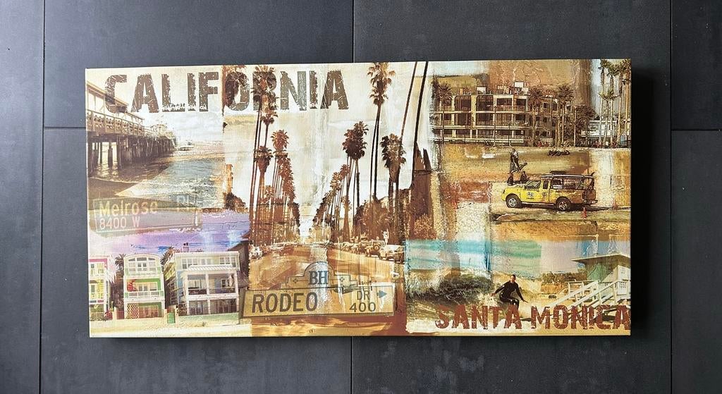 Canvas California, Los Angeles, USA, Huis en Inrichting, Ophalen, 50 tot 75 cm, 75 tot 100 cm, Print