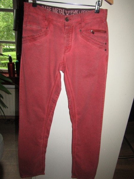 E1681 PME Pall Mall mt W31 L36 rozerood jeans dyed effect, Kleding | Heren, Overige kleuren, Verzenden, W32 (confectie 46) of kleiner