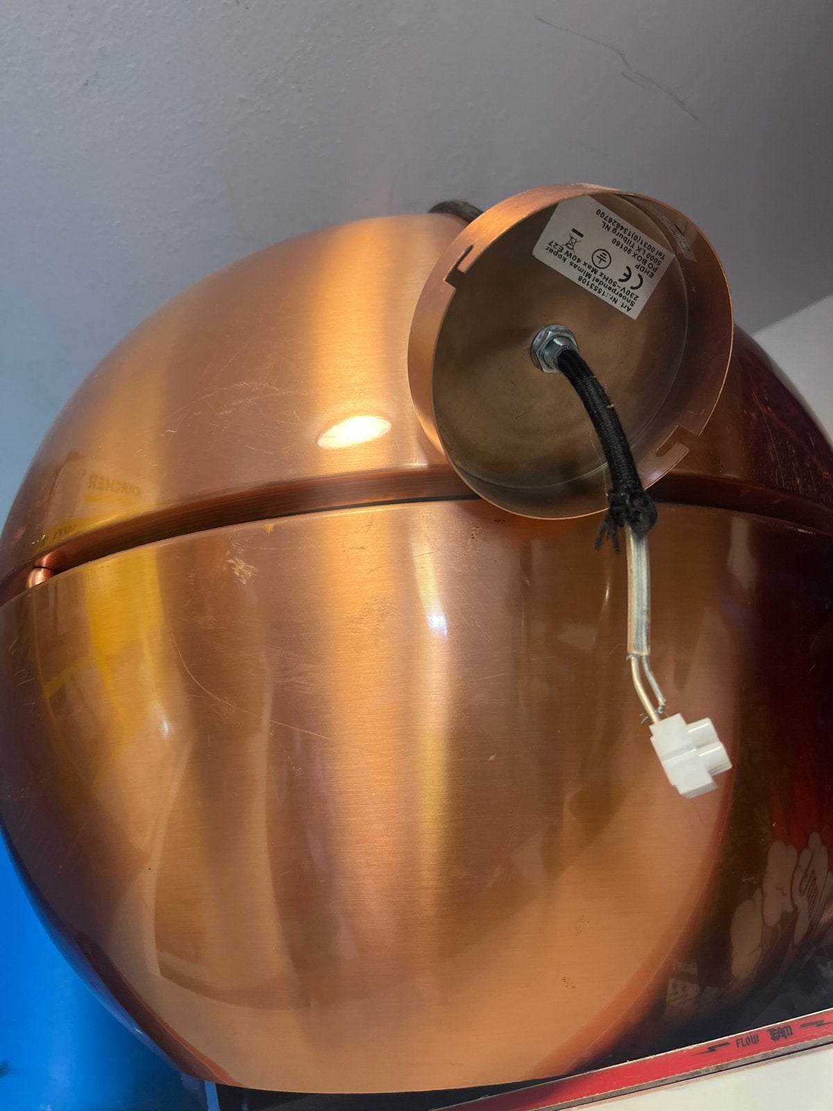 Zuiver retro hanglamp - Modern design, Ophalen, Zo goed als nieuw, Metaal, E27 (groot)