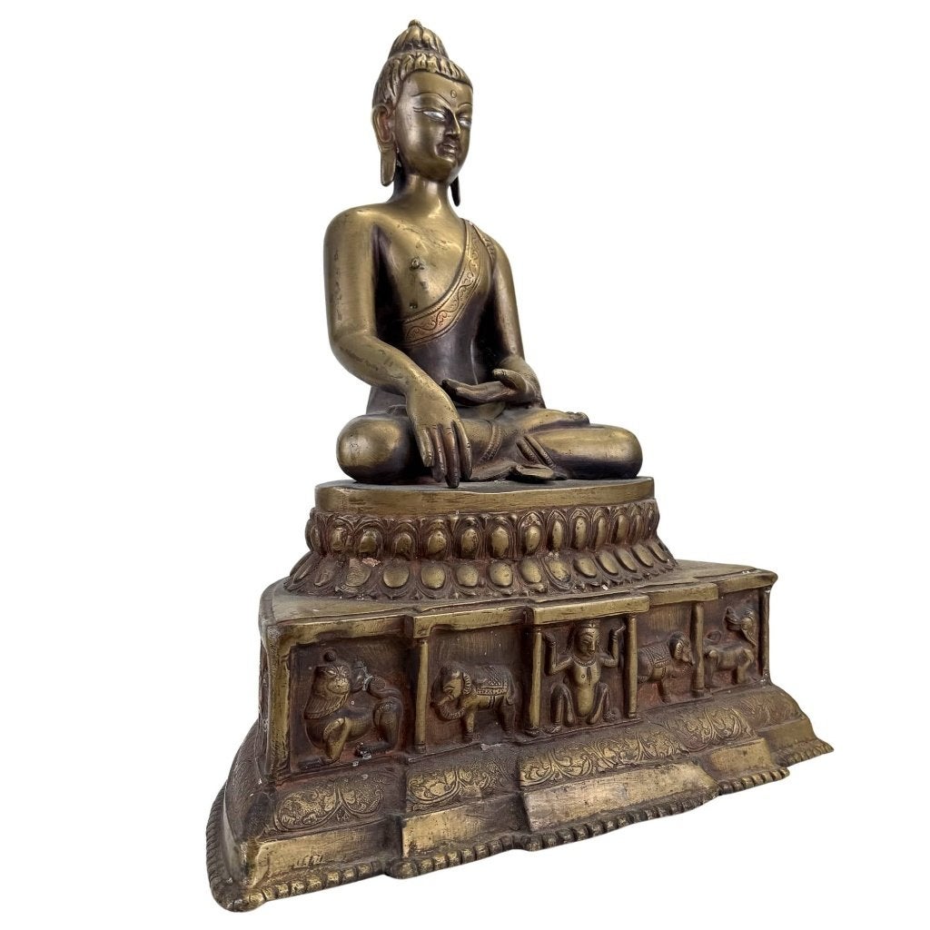 Boeddhabeeld – Himalaya – brons – 49,5 cm, Tibet, Ophalen of Verzenden, Beeld, Brons