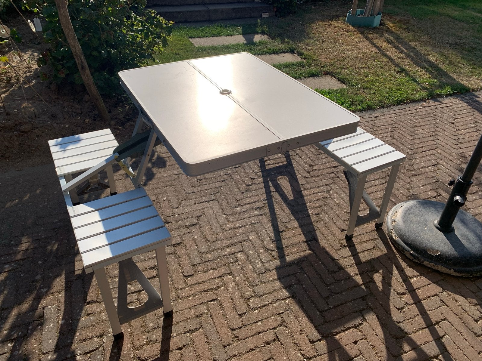 Aluminium picknicktafel, inklapbaar, Ophalen, Gebruikt, Campingtafel