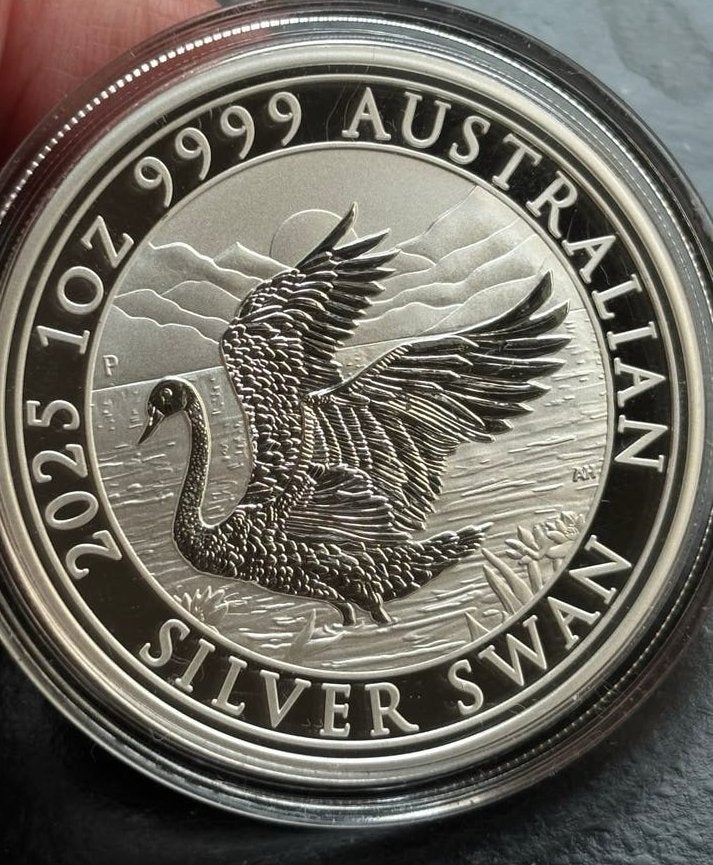 1oz zilveren zwaan 2025 - prachtig swan Perth Mint zilver, Postzegels en Munten, Edelmetalen en Baren, Zilver, Ophalen of Verzenden
