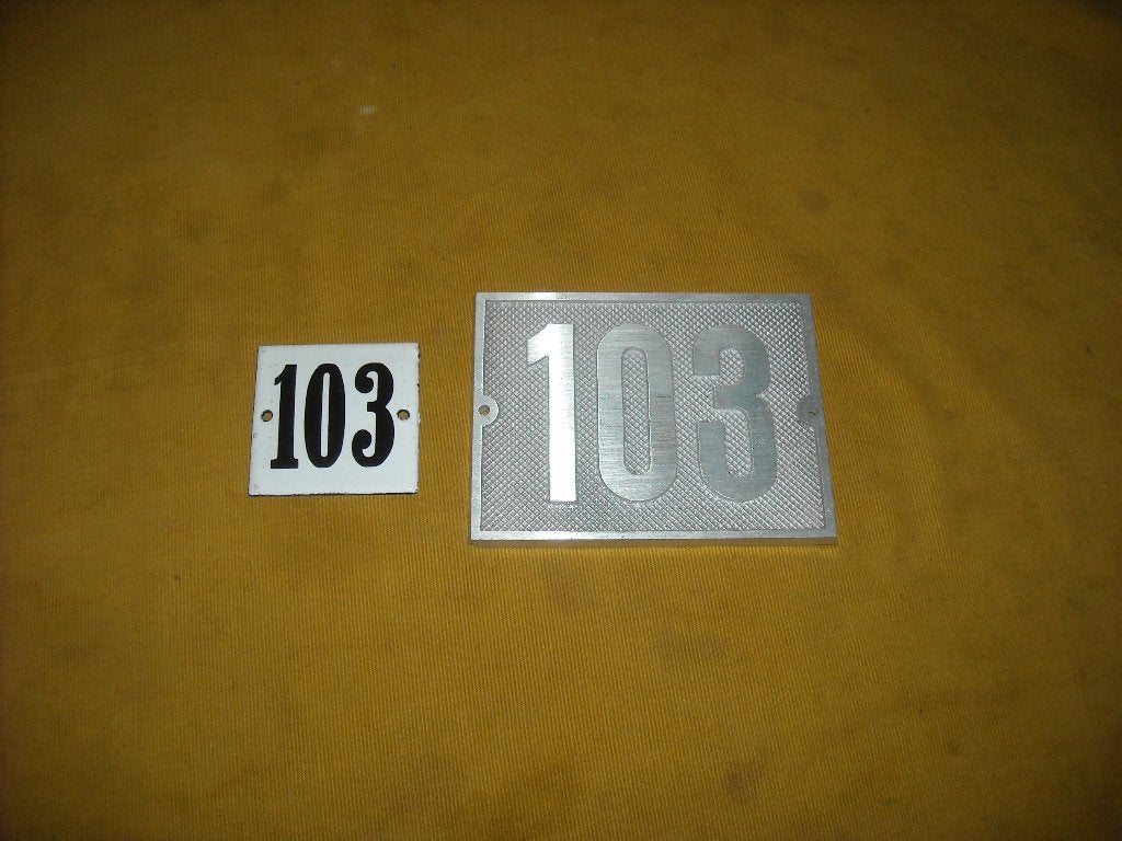 emaille huisnummer 103 ook 104 105 106 107 108 109 110, Ophalen of Verzenden