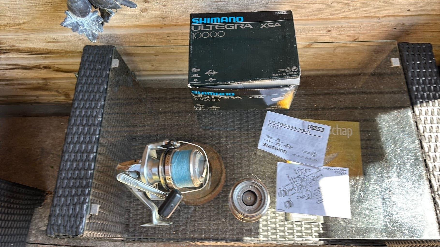Shimano ultegra XSA 10000 met res spoel 6000, Watersport en Boten, Ophalen of Verzenden, Gebruikt, Molen