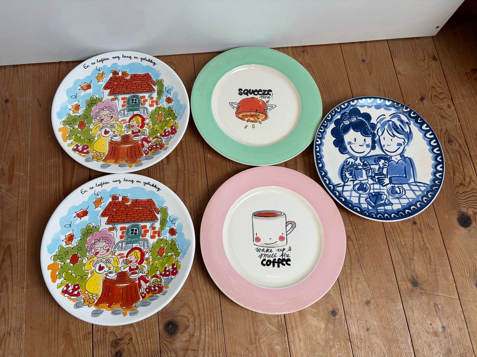 6 Blond Amsterdam borden - Ø 22 cm, Huis en Inrichting, Ophalen of Verzenden, Zo goed als nieuw, Bord(en), Modern