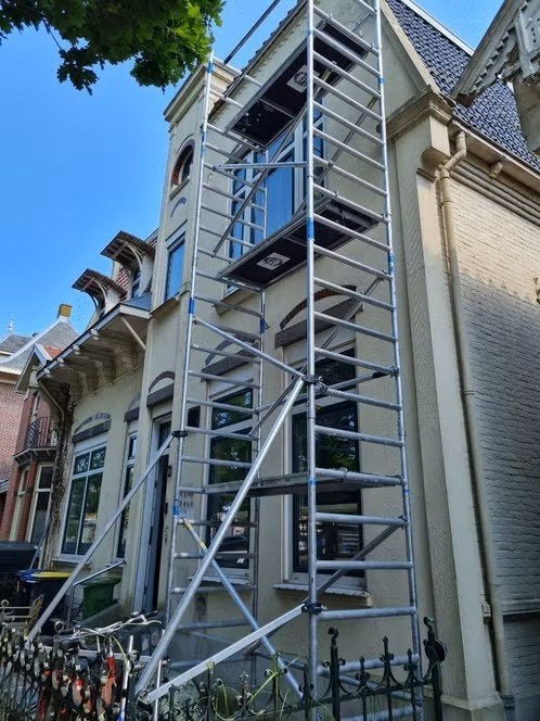 Rolsteiger 6,50 tot 8,50 m1 werkhoogte, Doe-het-zelf en Verbouw, Steigers, Ophalen of Verzenden, Gebruikt, Rolsteiger of Kamersteiger