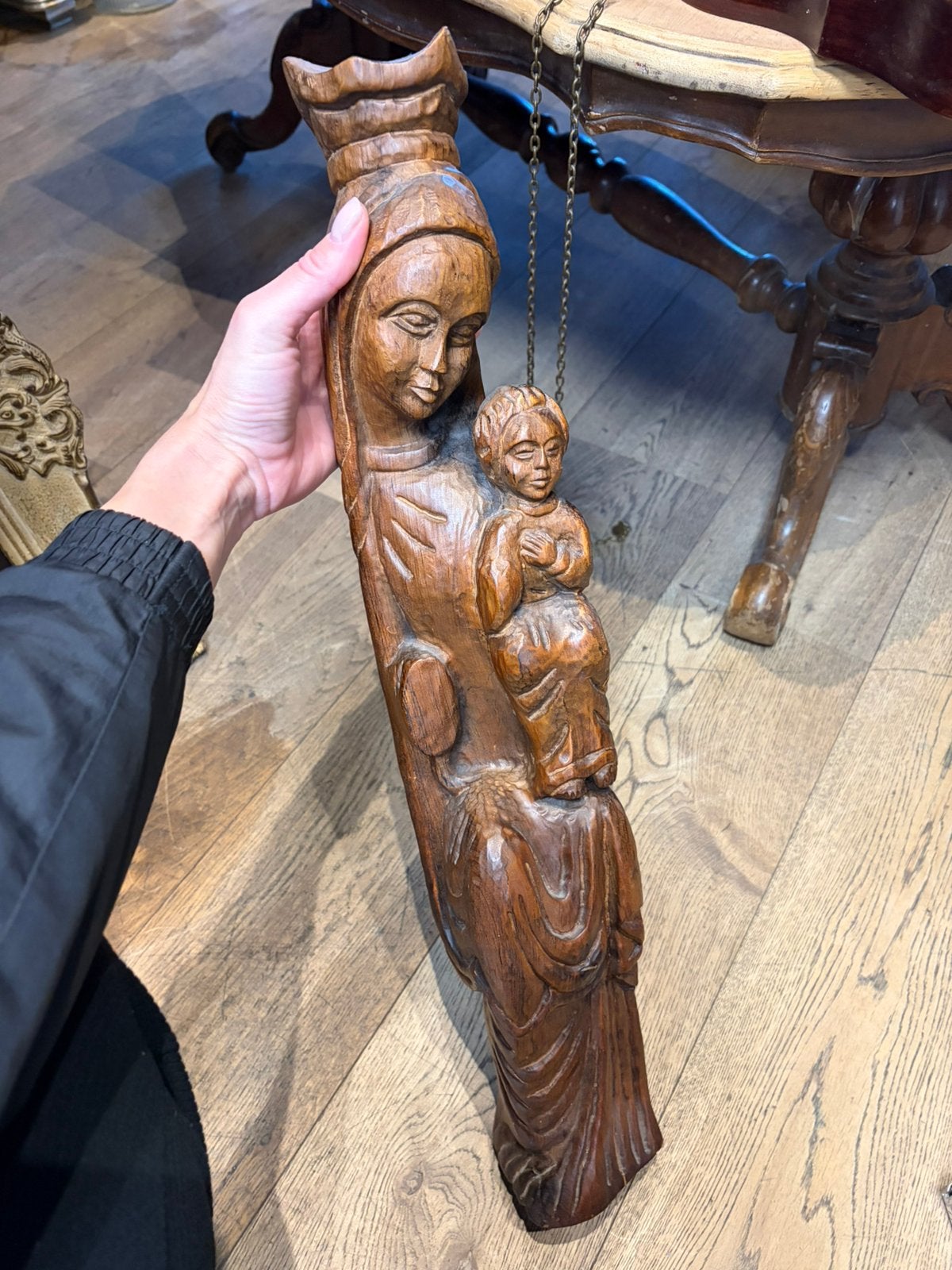 Maria beeld hout, Antiek en Kunst, Ophalen of Verzenden