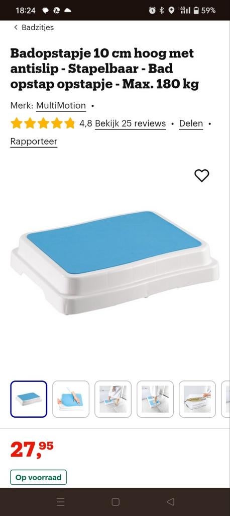 2x opstapje, Ophalen