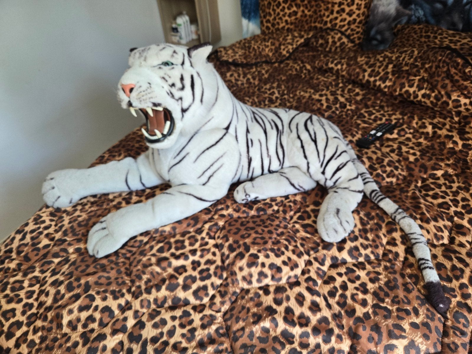 Grote Witte Tijger Knuffel - 120 cm - Zo goed als nieuw, Kinderen en Baby's, Speelgoed | Knuffels en Pluche, Ophalen, Overige merken