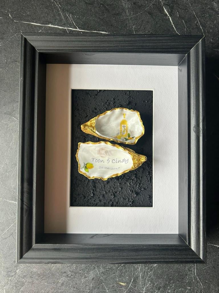 Bruiloft foto lijsten persoonlijke met datum en ringen, Ophalen of Verzenden, Zo goed als nieuw, Wit, Accessoires